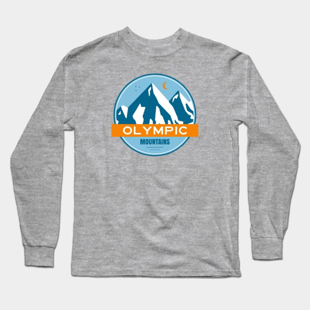 Olympic Mountains Washington Long Sleeve T-Shirt by esskay1000